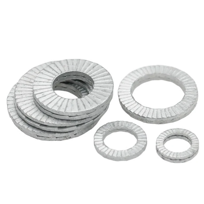 Two Fold Self Locking Washers DIN25201 Шайба Двойн NL3/4/5/6-42SP SK5 Dacromet Loose Proof Shock Gasket Tightening Large Washer