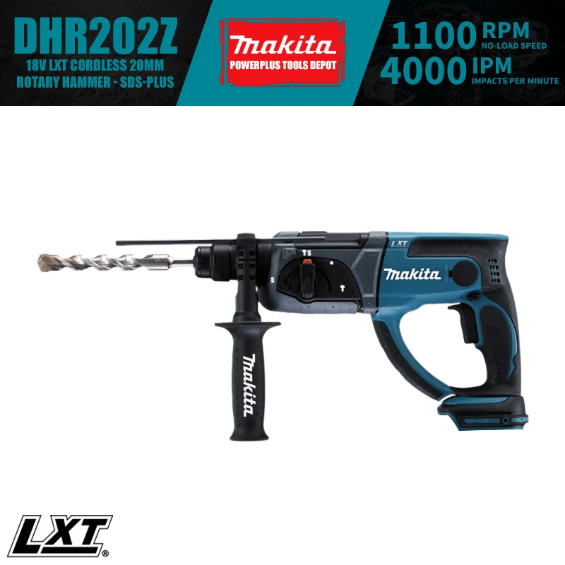 Makita DHR202Z Cordless 20mm Rotary Hammer SDS-Plus 18V Power Tools 2.8J