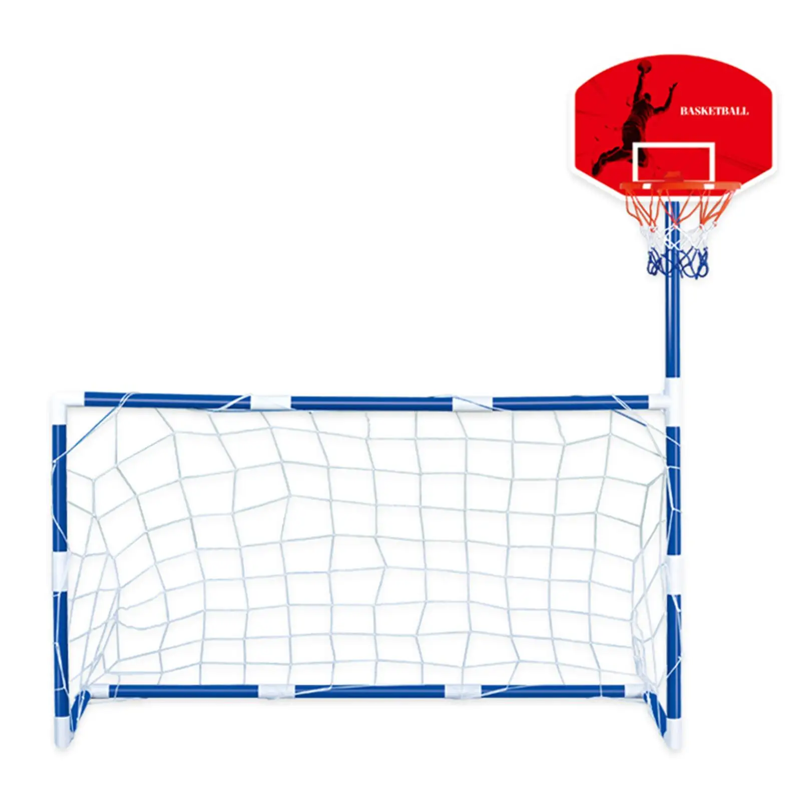 Basquete com gol de futebol líquido para crianças, suporte dobrável para a prática de futebol, quintal interior e exterior