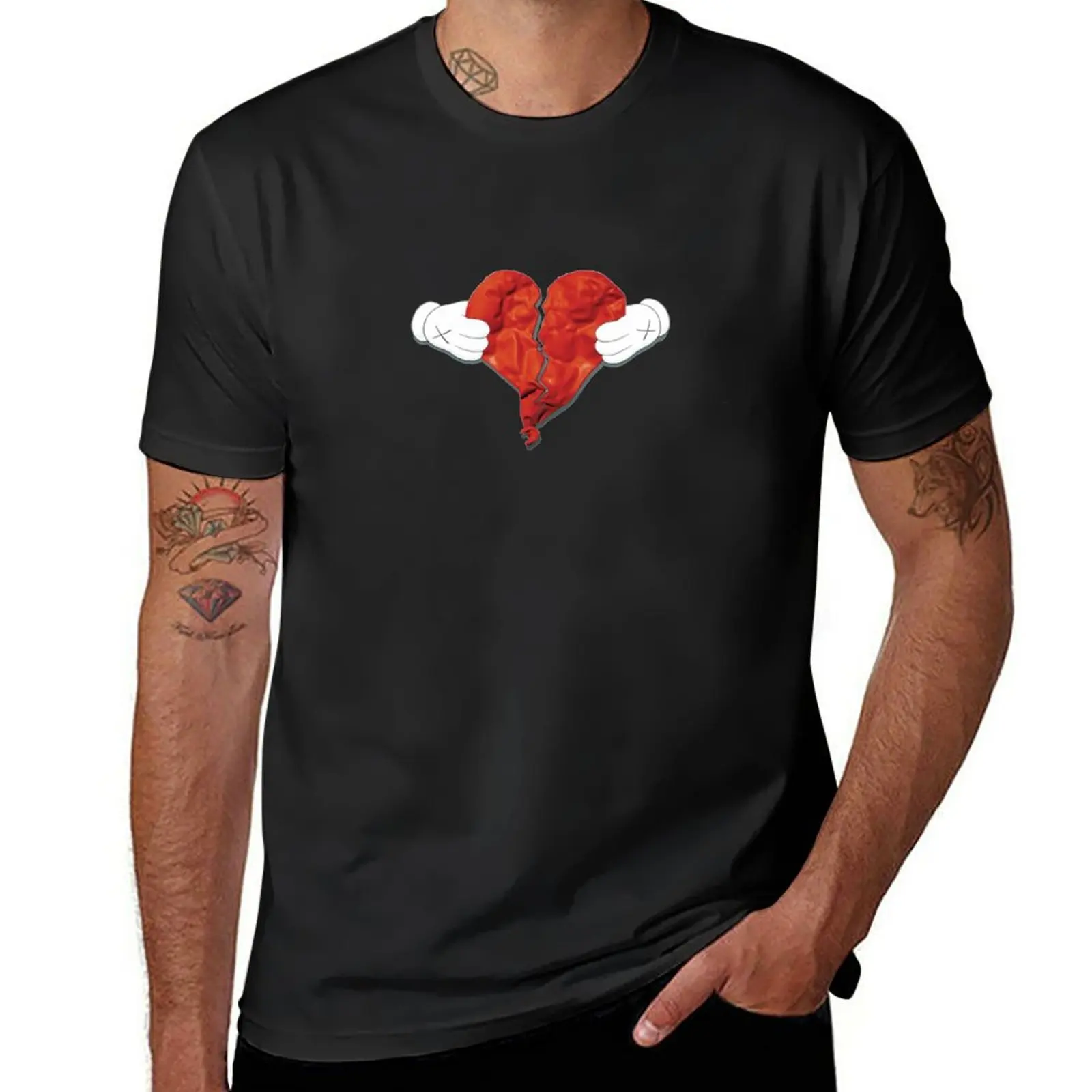 New 808s and Heartbreaks Kanye West T-Shirt korean fashion Blouse heavyweight t shirts for men