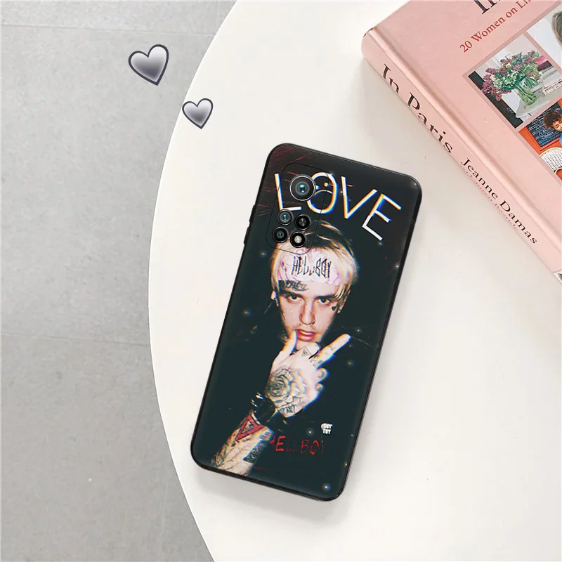 Black Matte Phone Case for Redmi Note12 Note13 5G Xiaomi 13 12 Pro 12C 12X 12T 13C 12S Lite L-Lil P-Peep Rapper Soft Cover