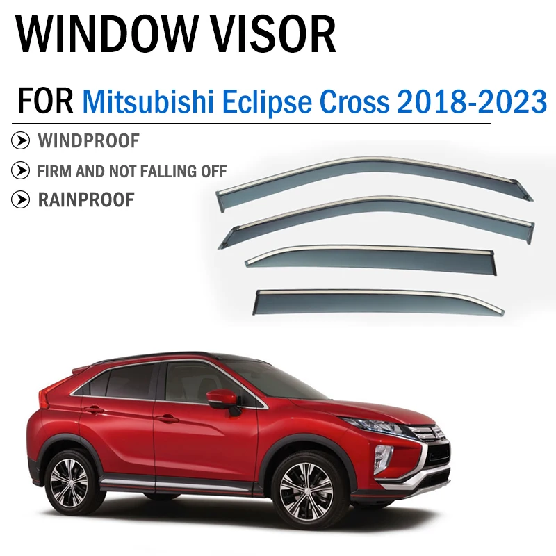 2018-2023 FOR Mitsubishi Eclipse Cross Window Visor Deflector Visors Shade Sun Rain Guard Smoke Cover Shield Awning Trim