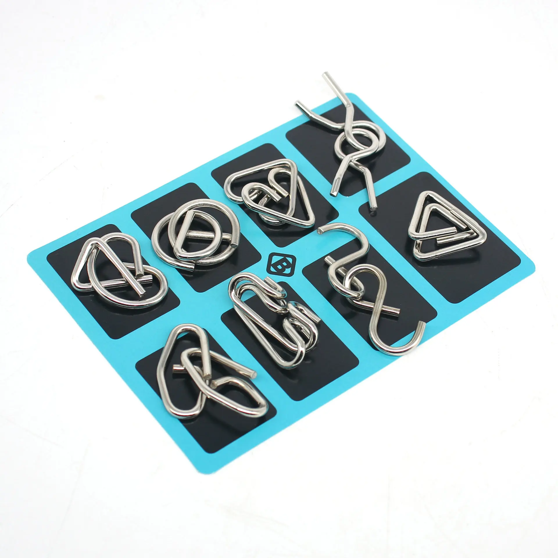 Nine link series metal puzzle toys, complete set of unlocking and decompression intelligence buttons