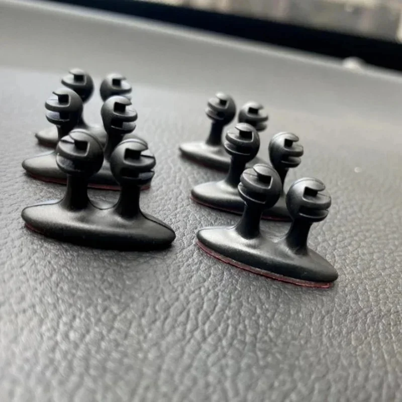 4-24pcs Car Dashboard Phone Charger Cable Manager Hook Headphone Line Organizer Clasp Clamp Holder Auto Interior Accessories