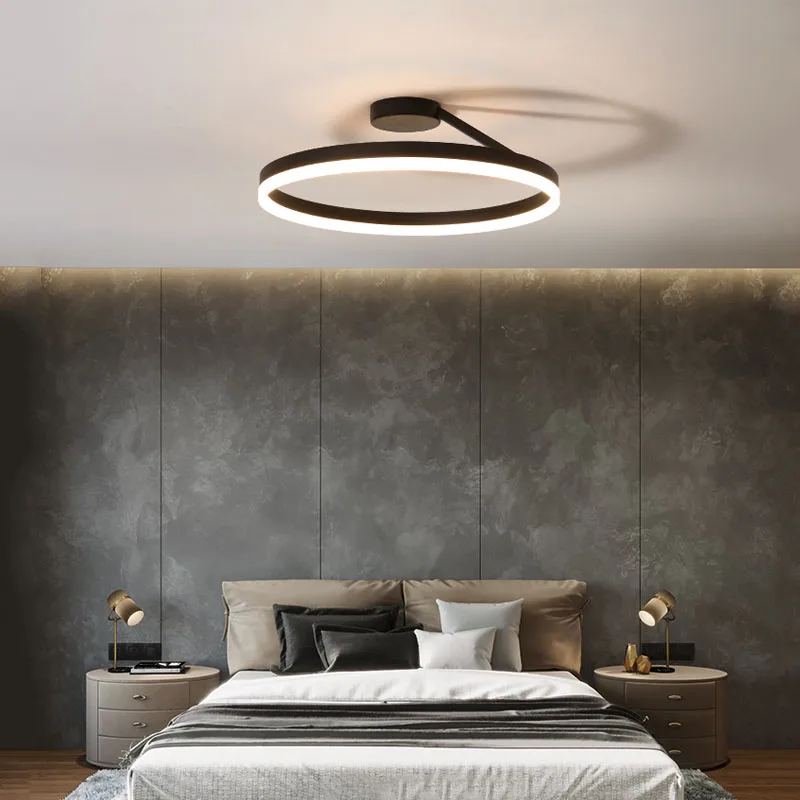 Minimalist Modern Ring Led Ceiling Chandelier Dimmable for Dining Living Room Table Lustre luminaria Decor Bedroom Lights Lamp