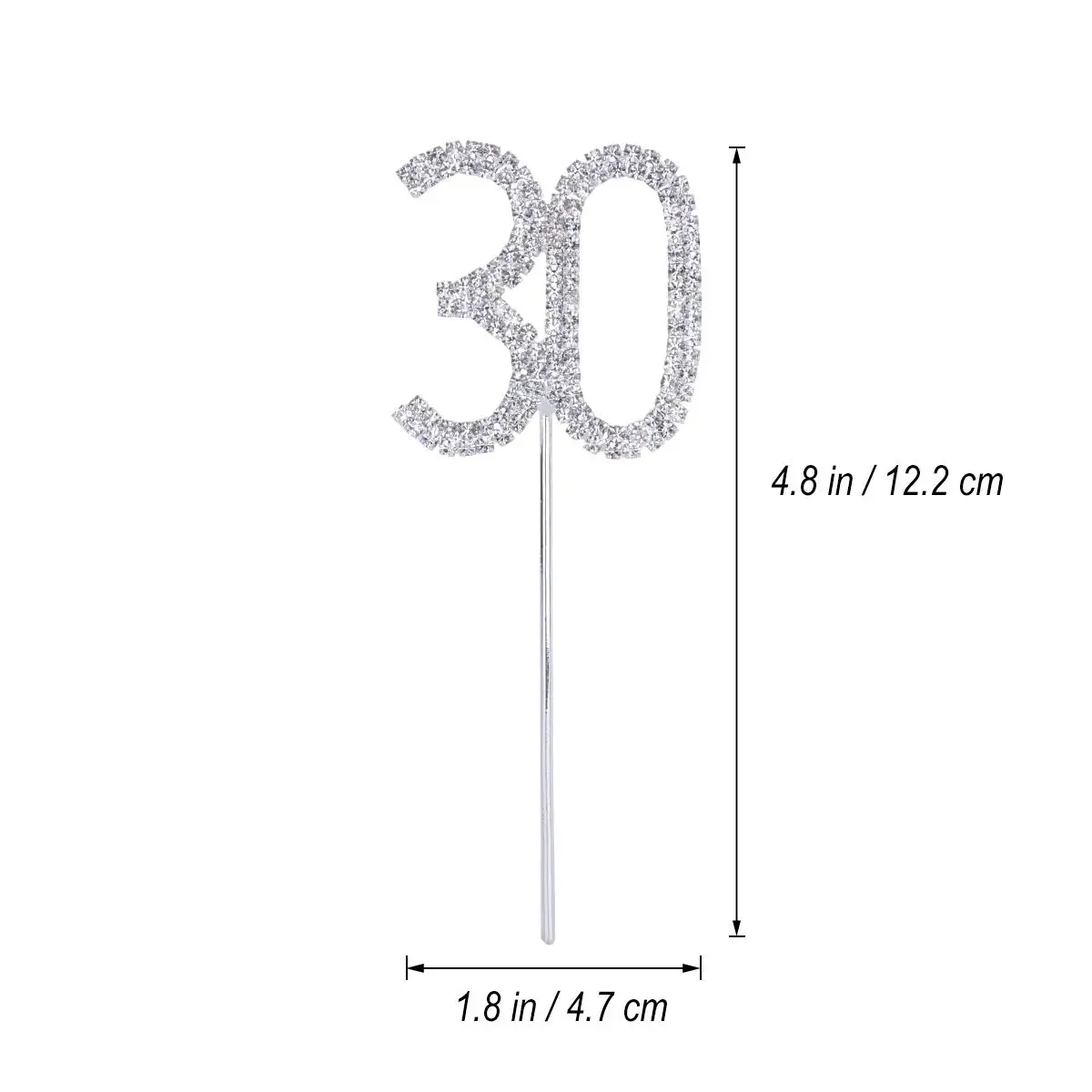

30th Birthday Cake Insert Anniversary Toppers Decoration Cupcake Wedding Party Eco Friendly Rhinestone Gloss Charm Safe Reliable