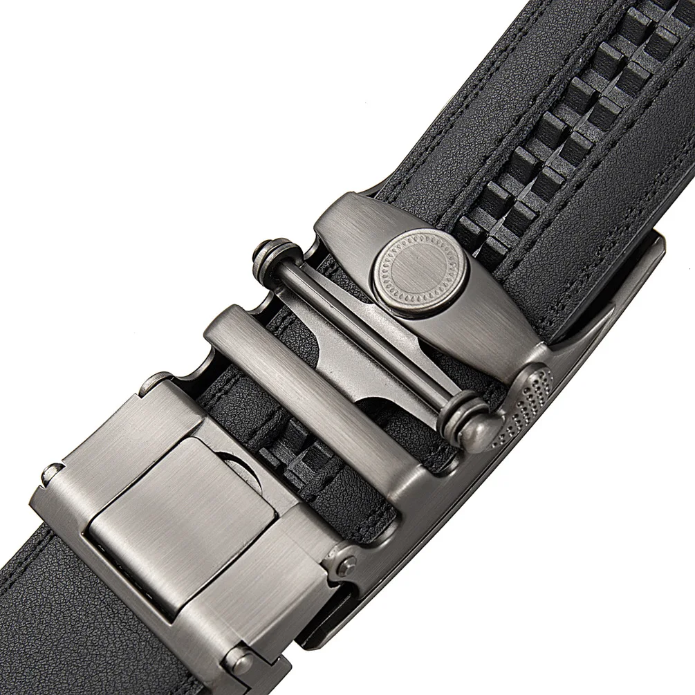 العلامة التجارية الشهيرة حزام الذكور مصمم التلقائي مشبك جلد طبيعي الرجال حزام أحزمة فاخرة للرجال 3.5 سنتيمتر جديد أسود براون حجم كبير