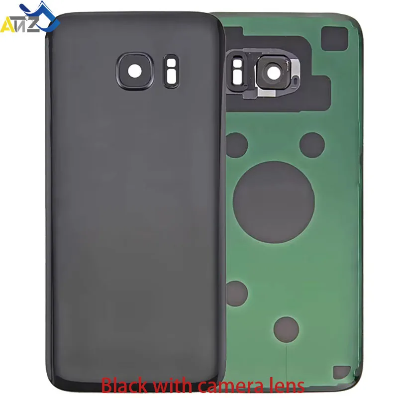 Задняя стеклянная крышка для Samsung Galaxy S7 SM-G930F S7 Edge G935F, крышка батарейного отсека, корпус задней двери с объективом камеры и клеем