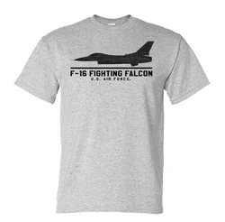 F-16 Fighting Falcon US Air Force Men T-Shirt Short Sleeve Casual Cotton O-Neck Summer Shirts