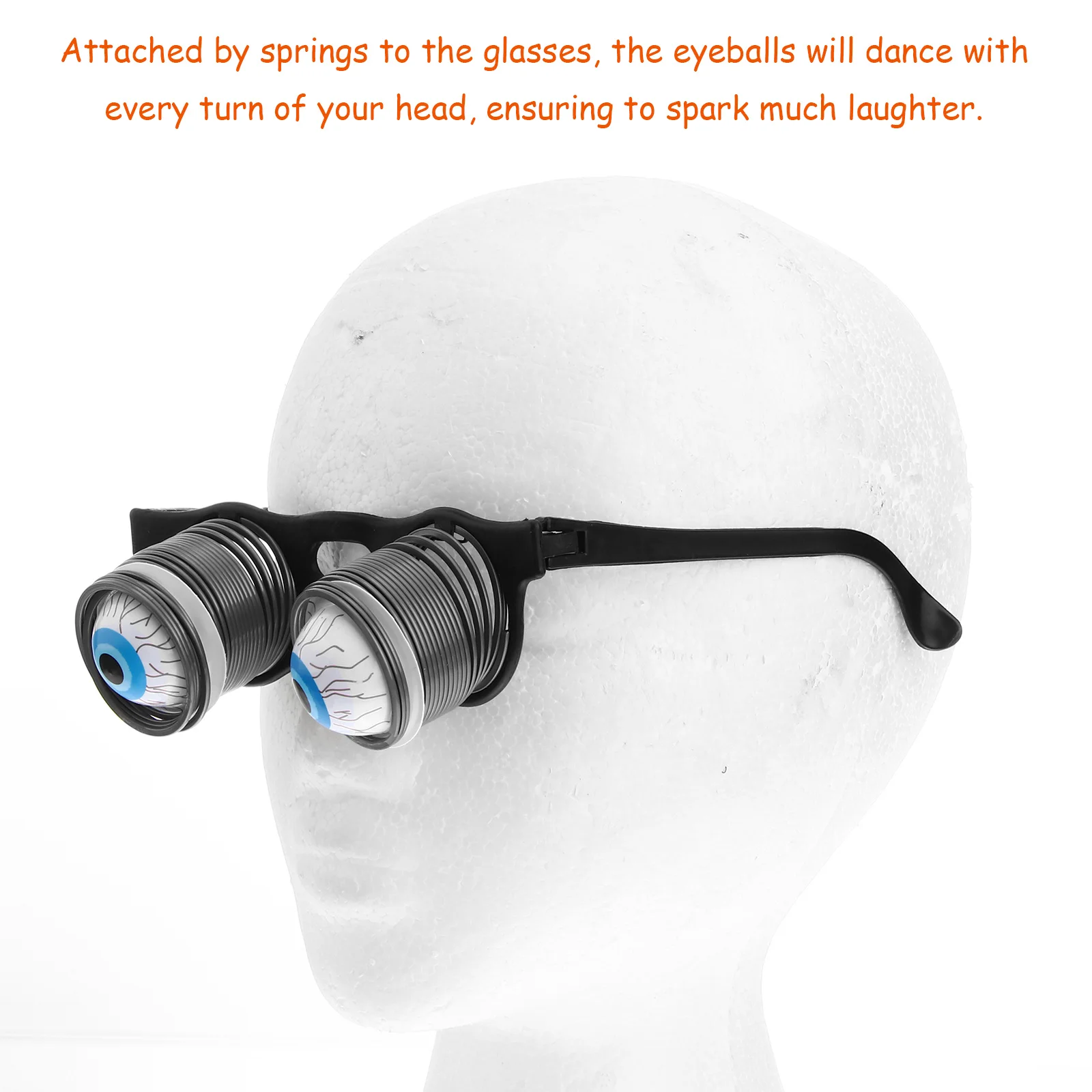 Horror Glasses Spring Eyeballs Funny Prank For Halloween Party Gag Gift Bulging Eyeball Glasses Novelty Fun Kids Adults