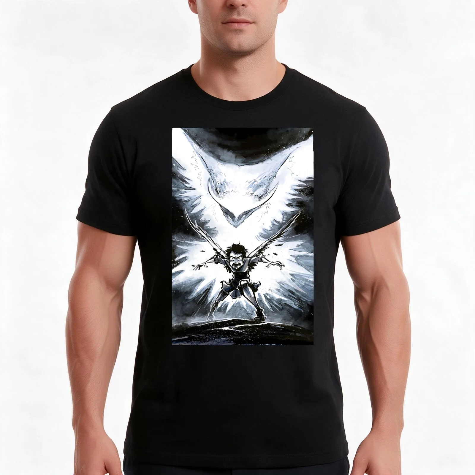Spirit Animal T-Shirt, Summer Casual Cotton Tee, Oversized Streetwear Tops, Vintage Graphic Print, Loose Fit Short Sleeve
