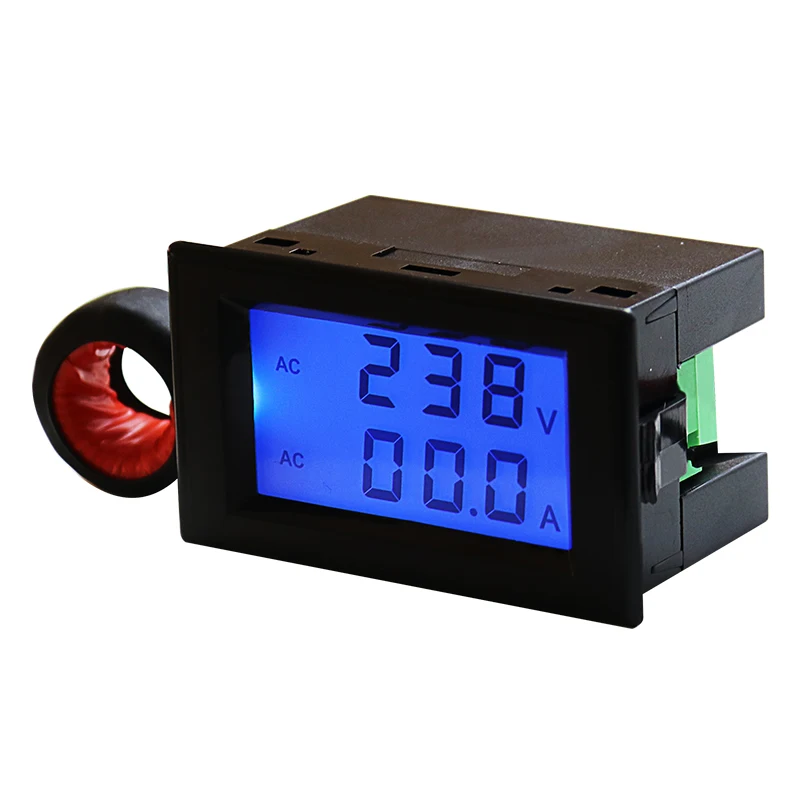 D85-2042A Digital AC Voltage Meter 80~300V 200~450V Voltmeter Ammeter Current Amps Volt Meter LCD Panel Monitor 100A 200A