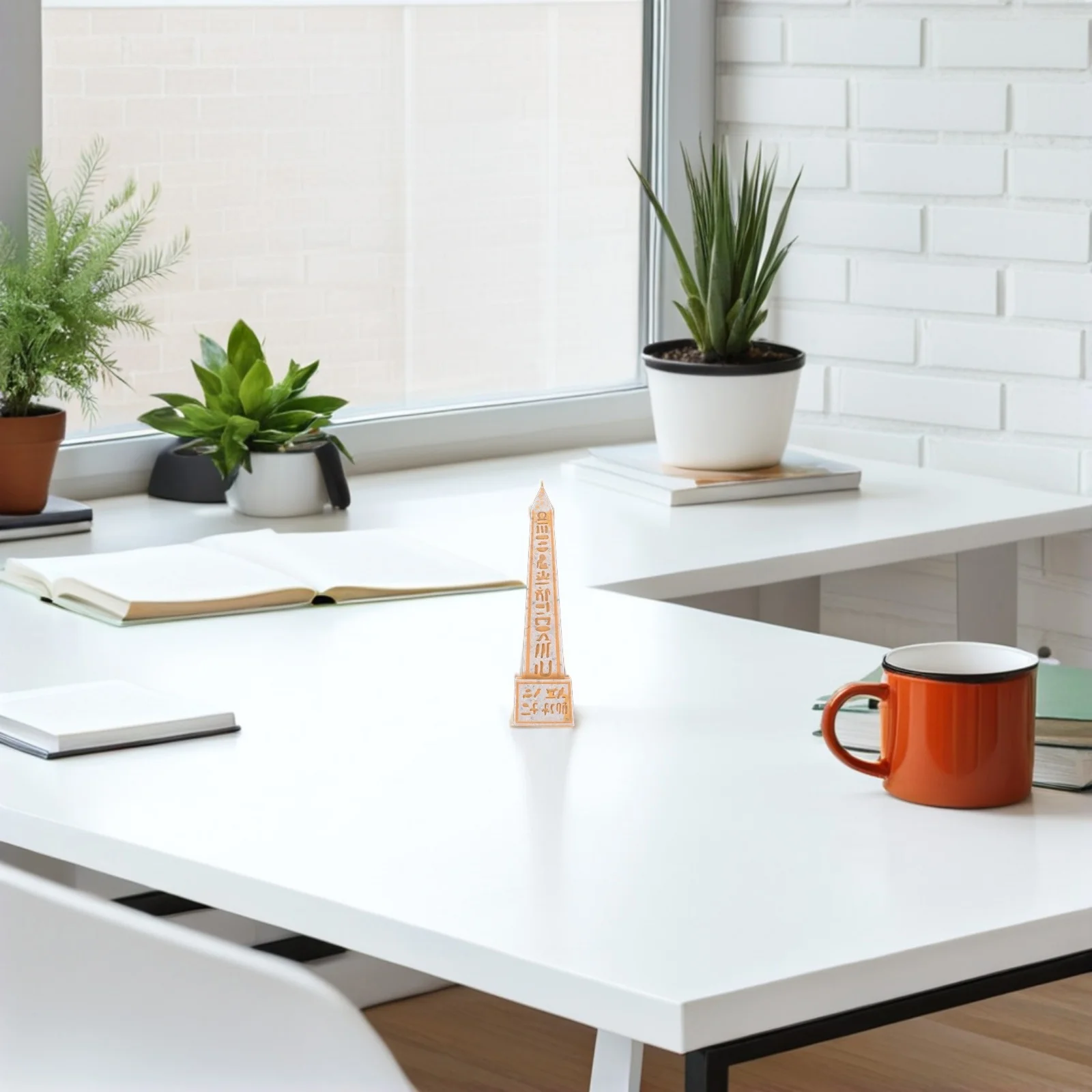 1 PC จิตวิทยาทรายตารางโบราณ Obelisk เสารุ่น Figurine Tower Home Decor Miniature รายละเอียด