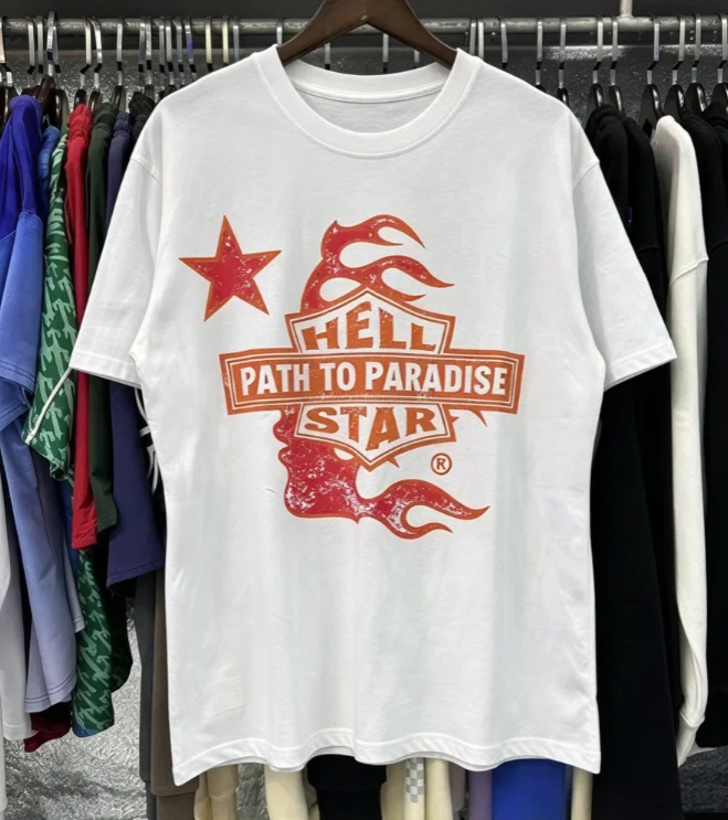 2026 new Best‑Seller‑Trending‑Hellstar‑Flame‑Slogan‑Graphic‑Oversized‑Short‑Sleeve‑T‑Shirt