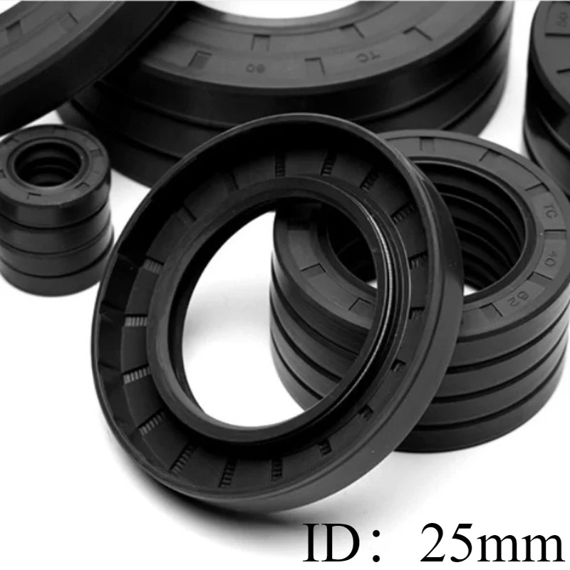 TC-Type NBR Rotary Shaft Oil Seals with Metal Case and Garter Spring – Size Range 25x32x8, 25x33x4, 25x33x5, 25x33x6, 25x33x7,