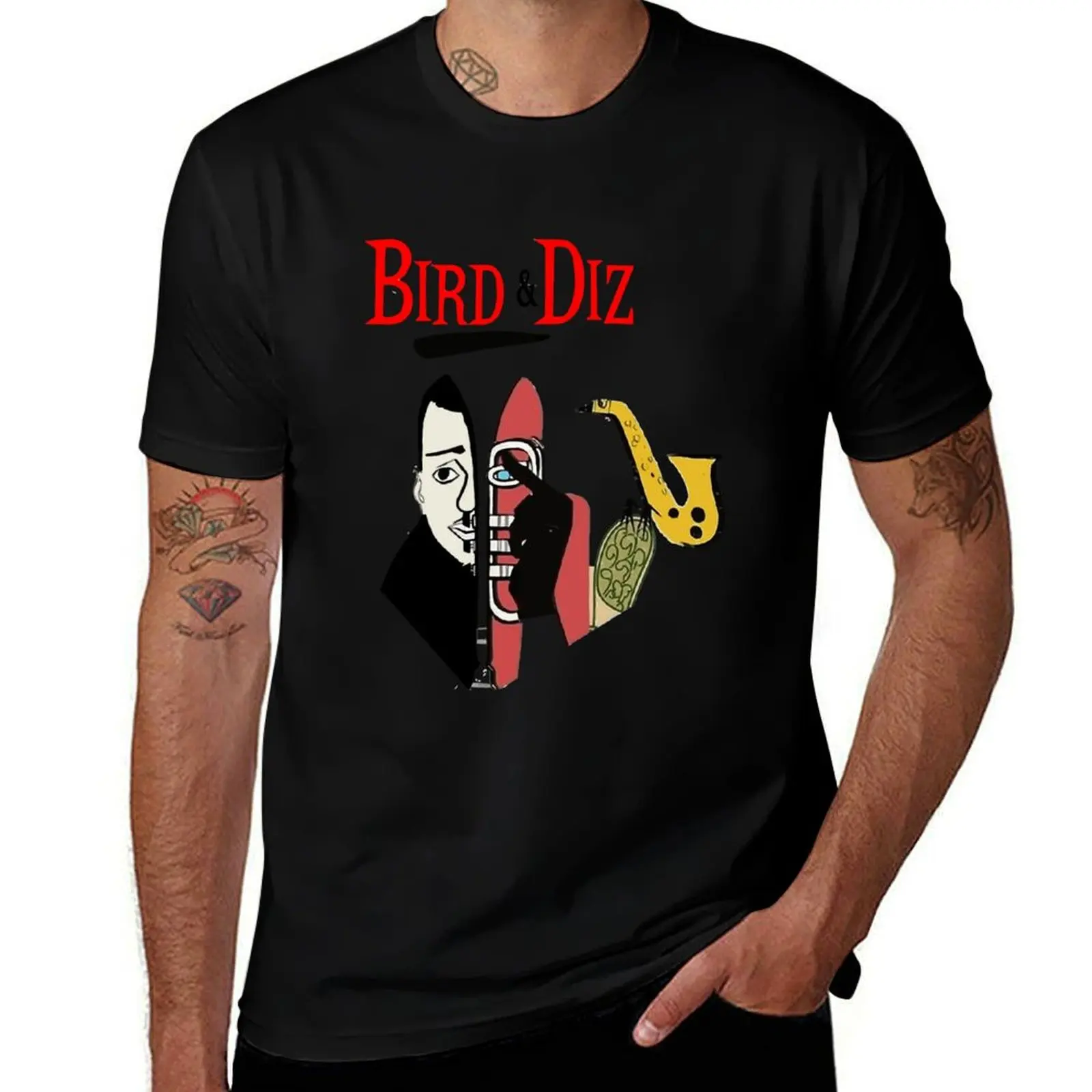 

Bird and Diz Charlie Parker Dizzy Gillespie Blues T-Shirt man t shirt summer t shirt custom print T-Shirt