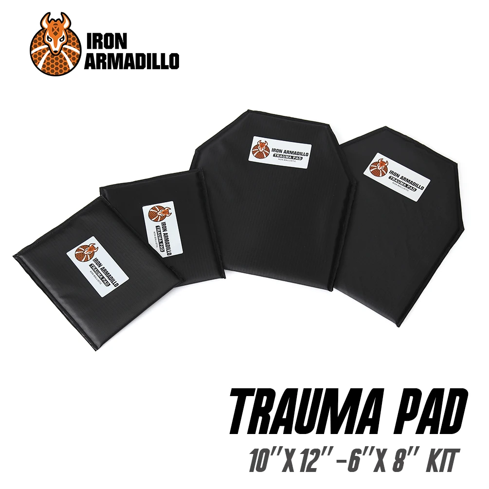 Imagem -02 - Iron Armadillo Armor Blunt Force Trauma Pad Não Balístico 10 X12 x Kit Não à Prova de Balas