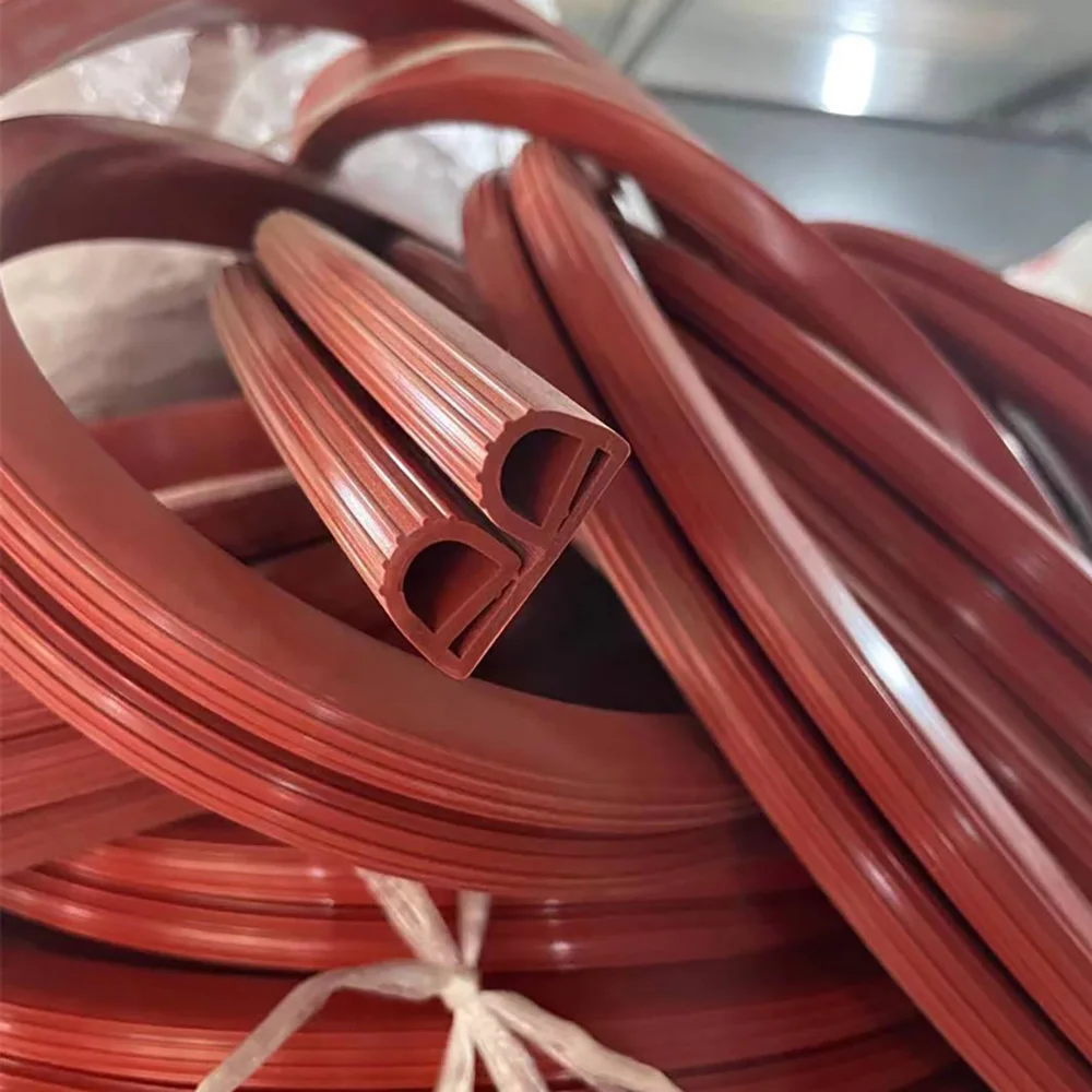 Silicone/EPDM Double E B-shape Sealing Strip High Temperature Oven Freezer Door Industrial Steam Cabinet Equipment Seals Strip