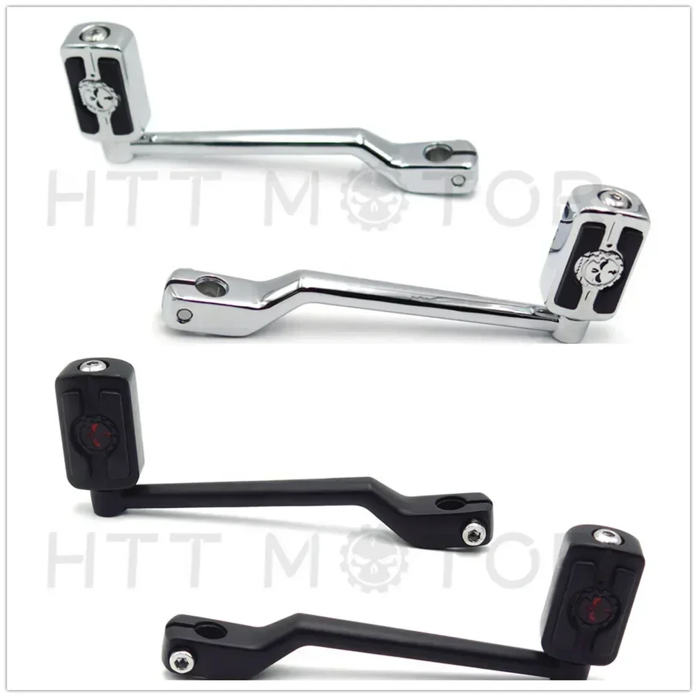 Chromed Motorcycle Parts Heel Toe Shift Lever SKULL Shifter For Harley Davidson HD Touring Road King