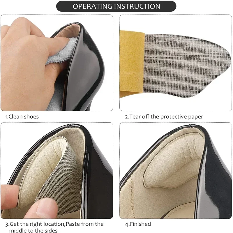 1 Paar Absatzpolster für High Heels, zur Größenanpassung, selbstklebend, Innenpolster, Griffigkeit, Schutz, Schmerzlinderung, Fußpflege, Schuh-Einlage, Polster – Detail 9