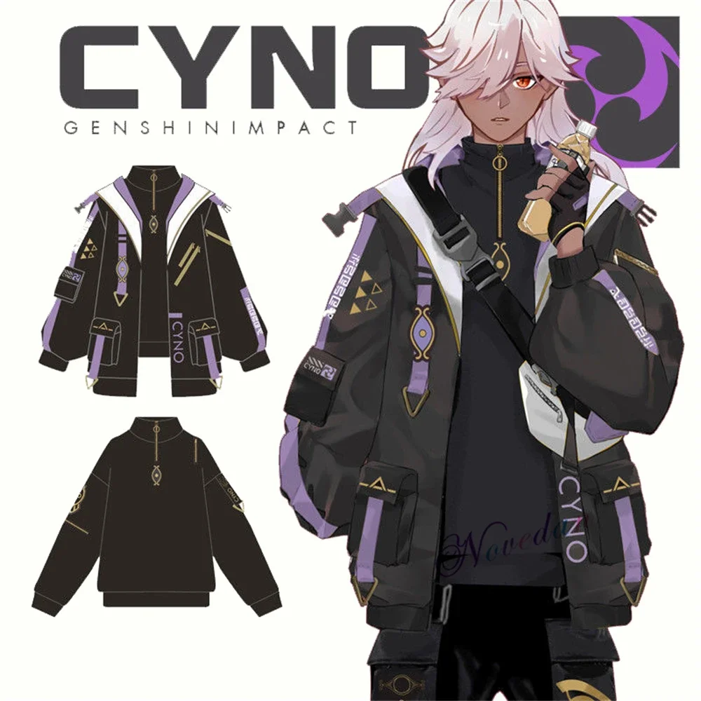 

Anime Game Cyno Tighnari Wanderer Cosplay Cool Tops Coat Harajuku Casual Wear Hoodie Sweatshirt Jacket Doujin Costume 2025