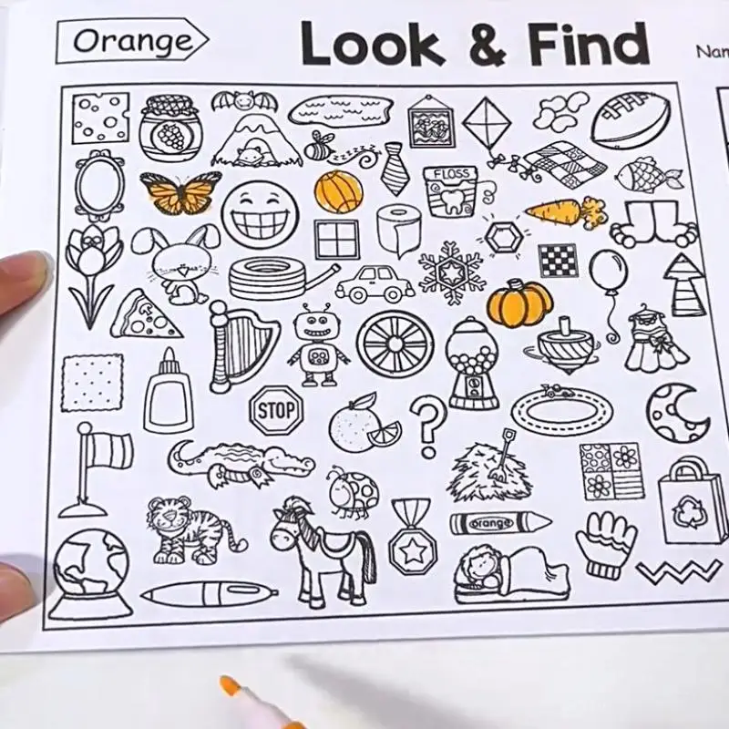 Livre de formation de 32 pages ; Jeux interactifs et coloriage pour le développement de l'enfant