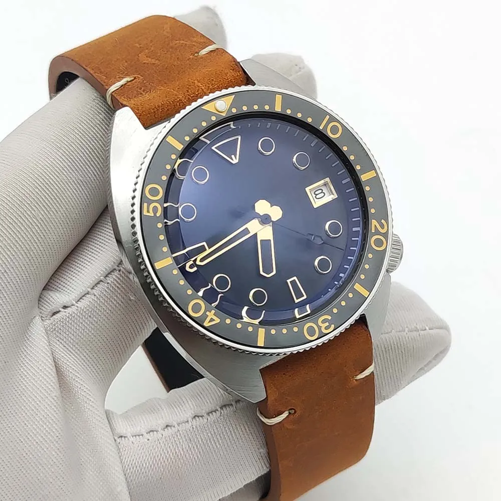 Мужские механические Автоматические плоские часы NH35, асептический циферблат с утолщенным сапфировым стеклом, мужские повседневные деловые часы