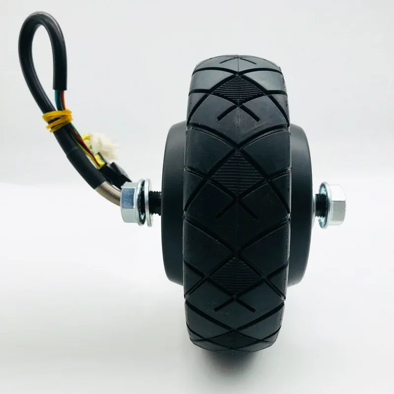 محرك محور بدون أسنان مقاس 5.5 بوصة، إطار صلب، محرك سكوتر كهربائي بدون فرش 24 فولت