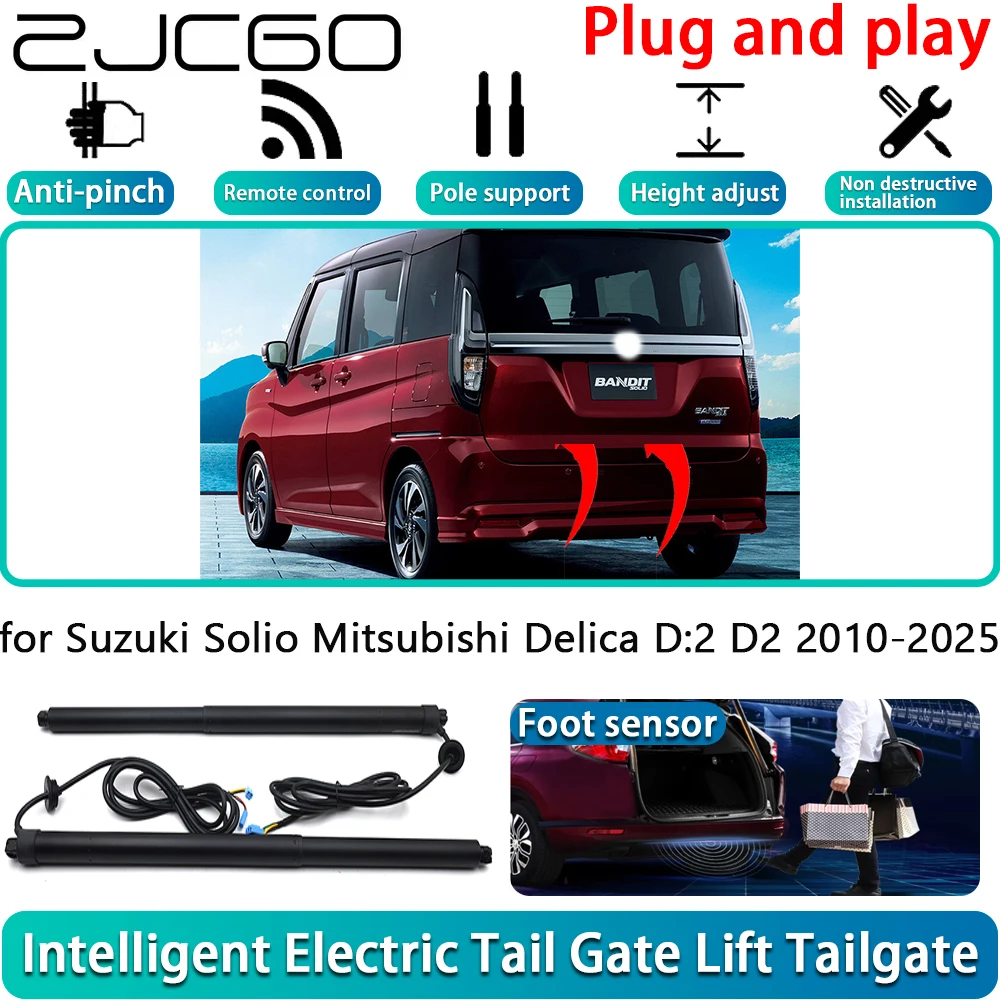 

ZJCGO for Suzuki Solio Mitsubishi Delica D:2 D2 2010-2025 OEM Electric Powered Tailgate Power Liftgate Automatic Tailgate System