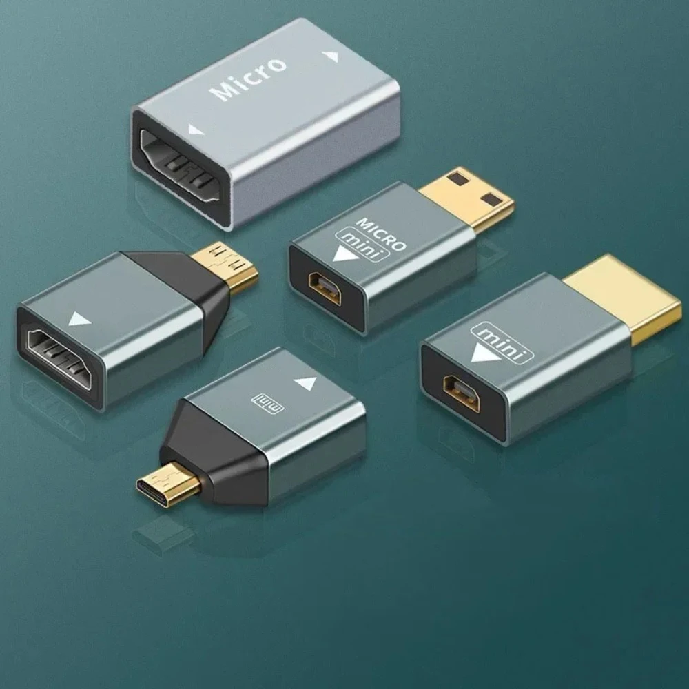 4K 60Hz Mini Micro HDMI-Compatible Adapter Converter, HD Audio Video Connector for Laptop,Graphics Card to TV Monitor Display