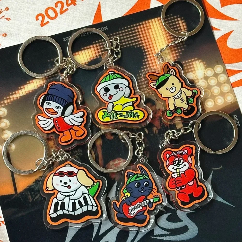 Korean Popular Group Cartoon Male Idol Acrylic Keychain SHOTARO WONBIN SOHEE Keyring Pendant Fan Collection Decoration Accessory