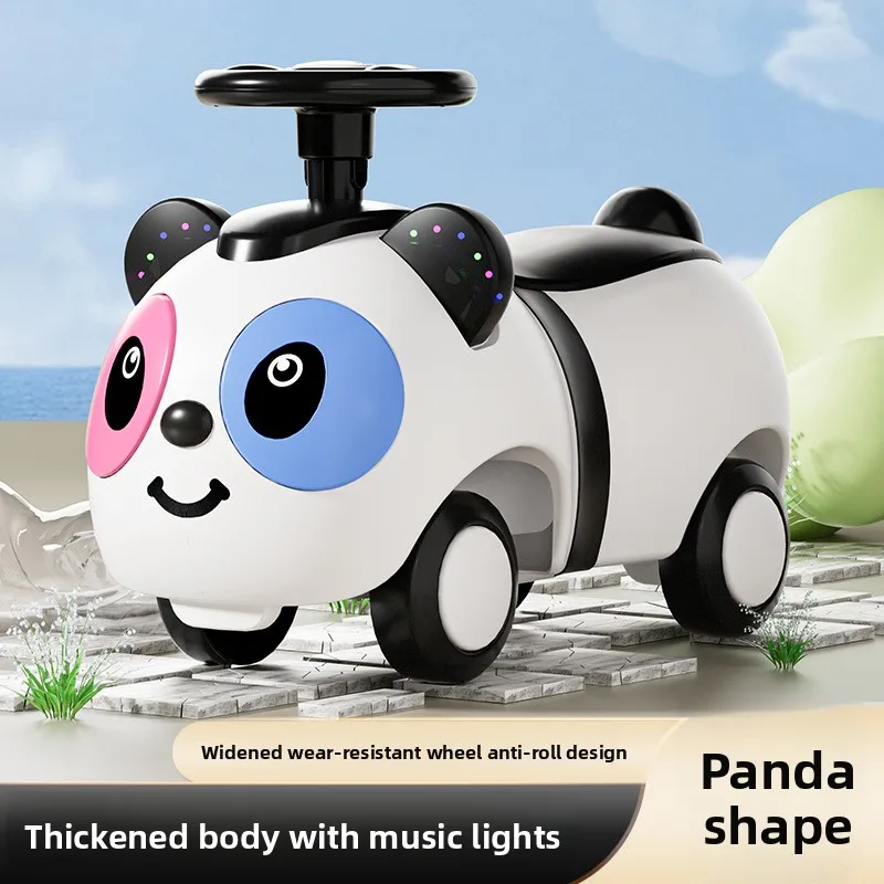 Baby Peanut Twist Car Infant Scooter Walker with Sound Light Silent Wheel Outdoor Ride on Toy Car Balance Training Birthday Gift