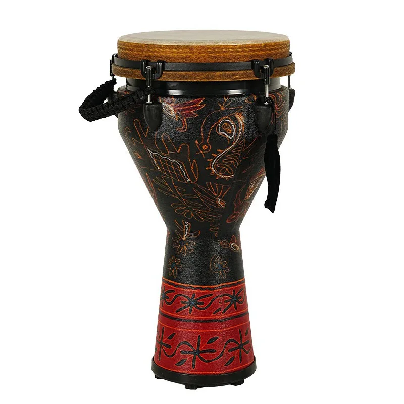 

12-дюймовый джембе-барабан для взрослых, профессиональный африканский ручной барабан, традиционный африканский бубен для начинающих, играющий в джембе-барабаны, инструмент