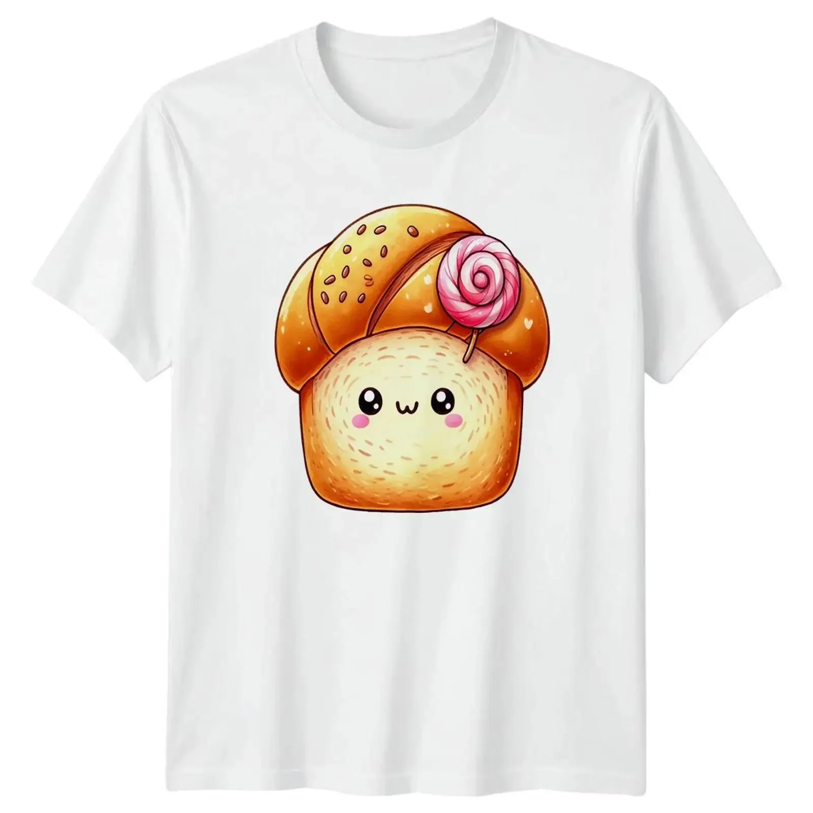 Süßes T Shirt Kawaii Brot Lutscher Design Essen Backen Liebhaber Geburtstagsgeschenk vintage Washed Slightly designer clothes