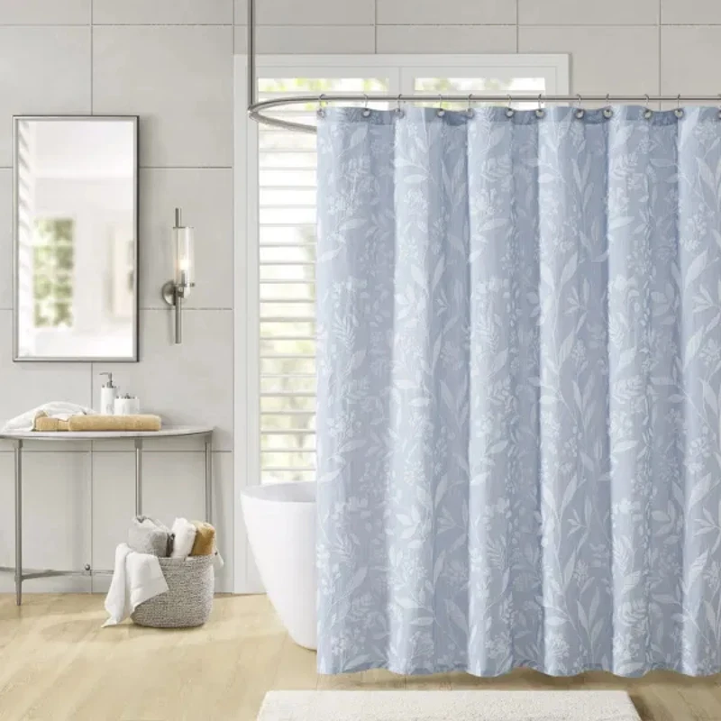 

Cotton Plant Petal Pattern Waterproof and Mildew-proof Polyester Shower Curtain Shower Curtain Bathroom Partition Shower Curtain