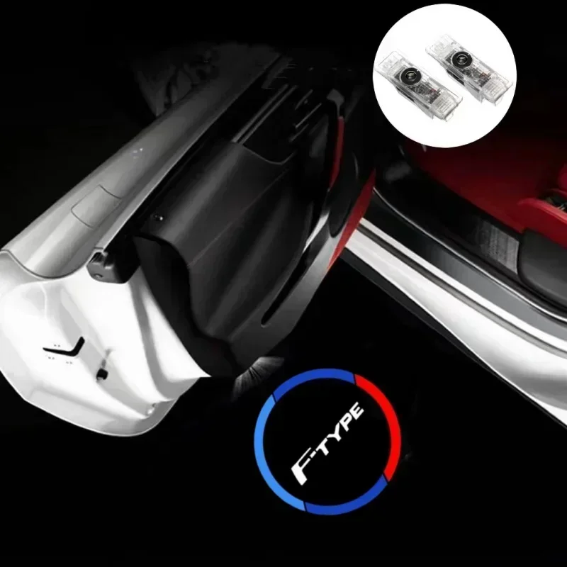 

For Jaguar ST R XE XEL F-TYPE 2013- 2018 2019 2020 HD Glass Lens Car Door Light Laser Decor Projection Lamp Car Accessories