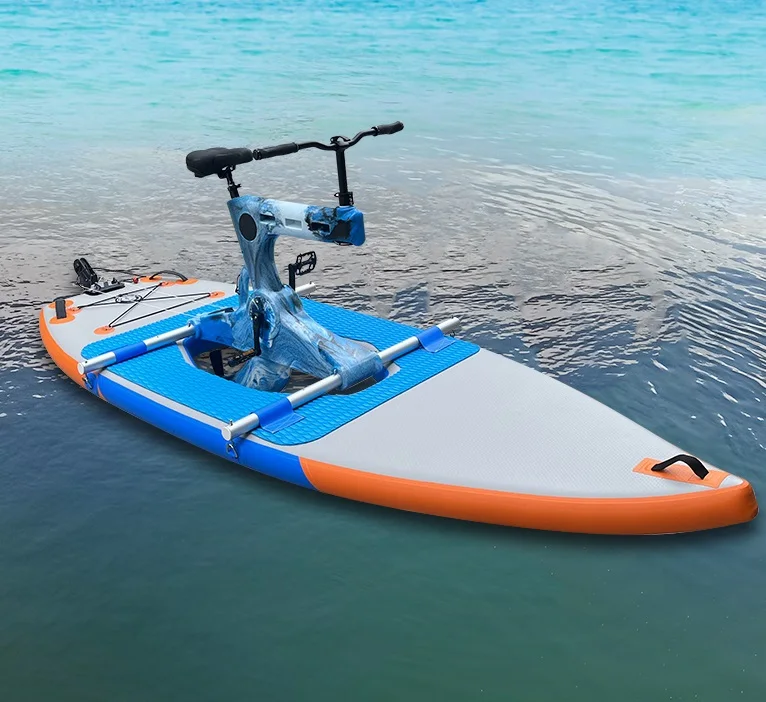 for Outdoor Water Sea Lake River,Water Bike Spliceable,PVC Inflatable Load Bearing 150 Kg Drive,SUP Bike Widened Single-Board