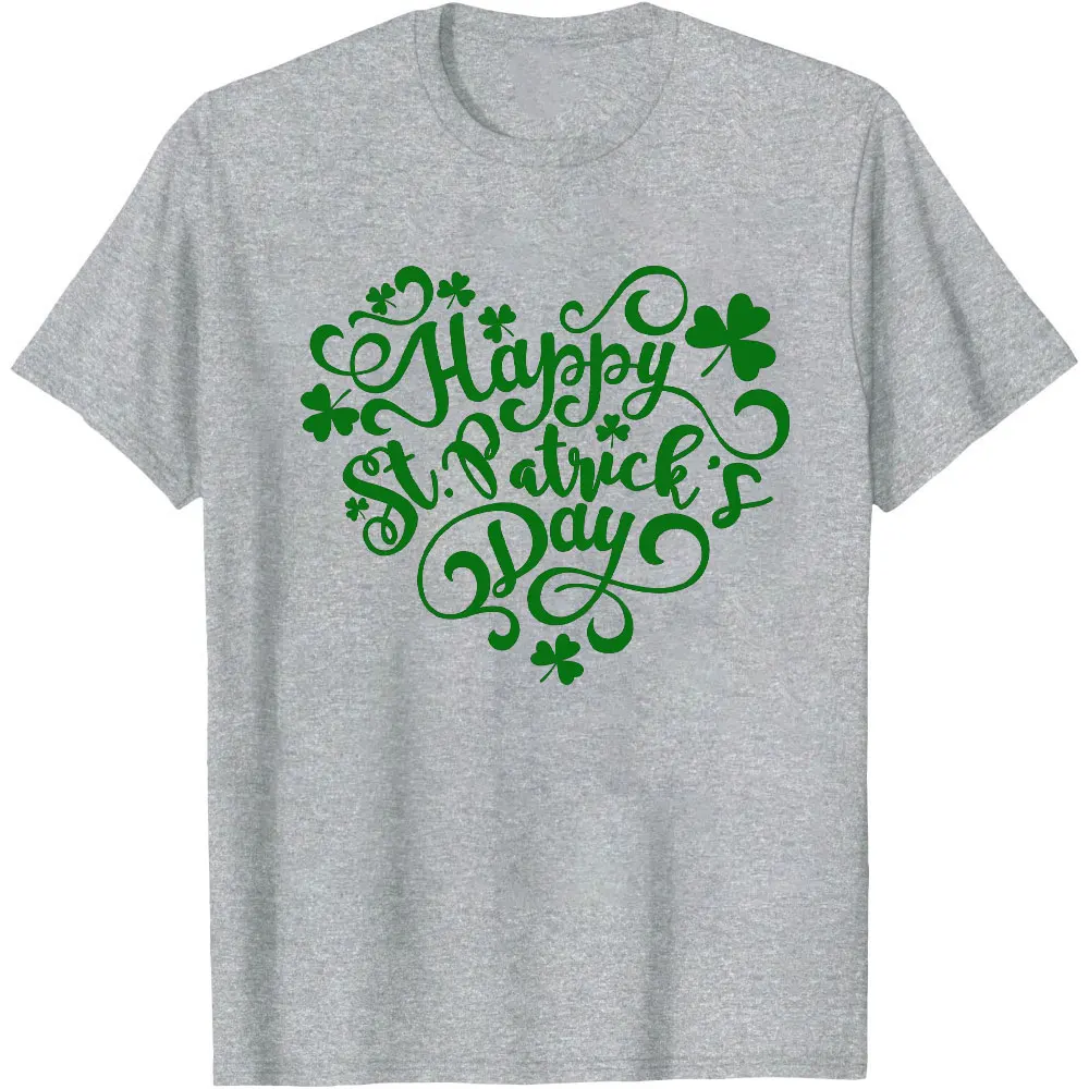 2024 Happy St Patricks Day Shirt Saint Patrick\'s Day Love Heart T-Shirt Summer Tops