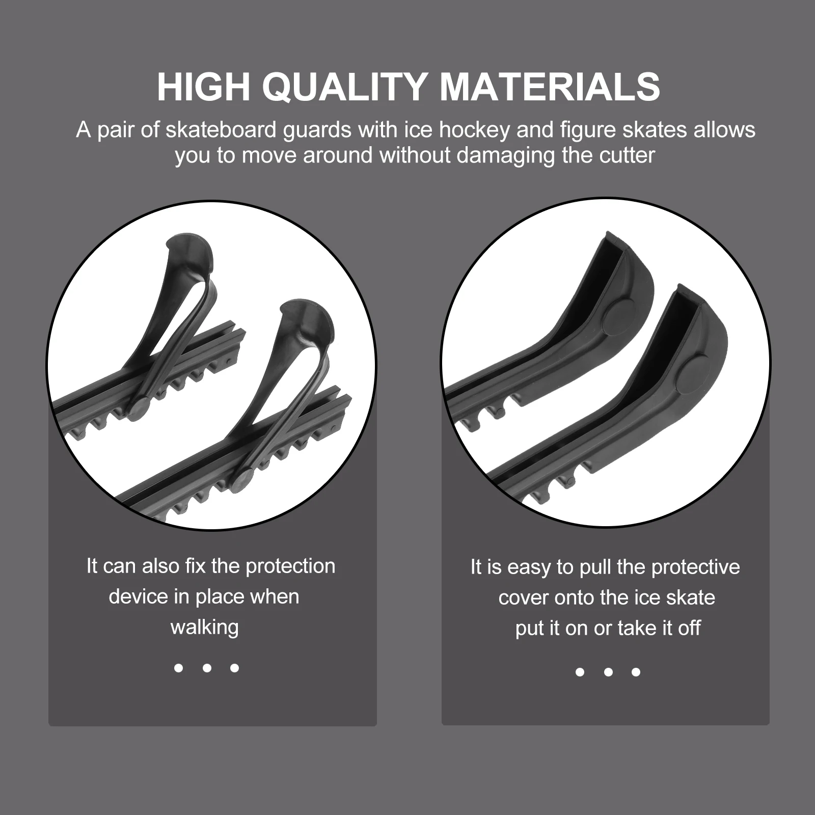 

2Pairs Ice Skates Blades Covers Durable Safe Simple Design Protect Skateboard Cutter Scratch Longlasting Hard Guards Figure