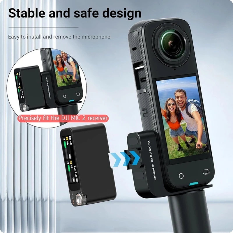 Полностью холодное крепление для обуви для Insta360 X4 X3 X2, подставка для микрофона DJI Mic RX и аксессуары для улучшенной записи звука