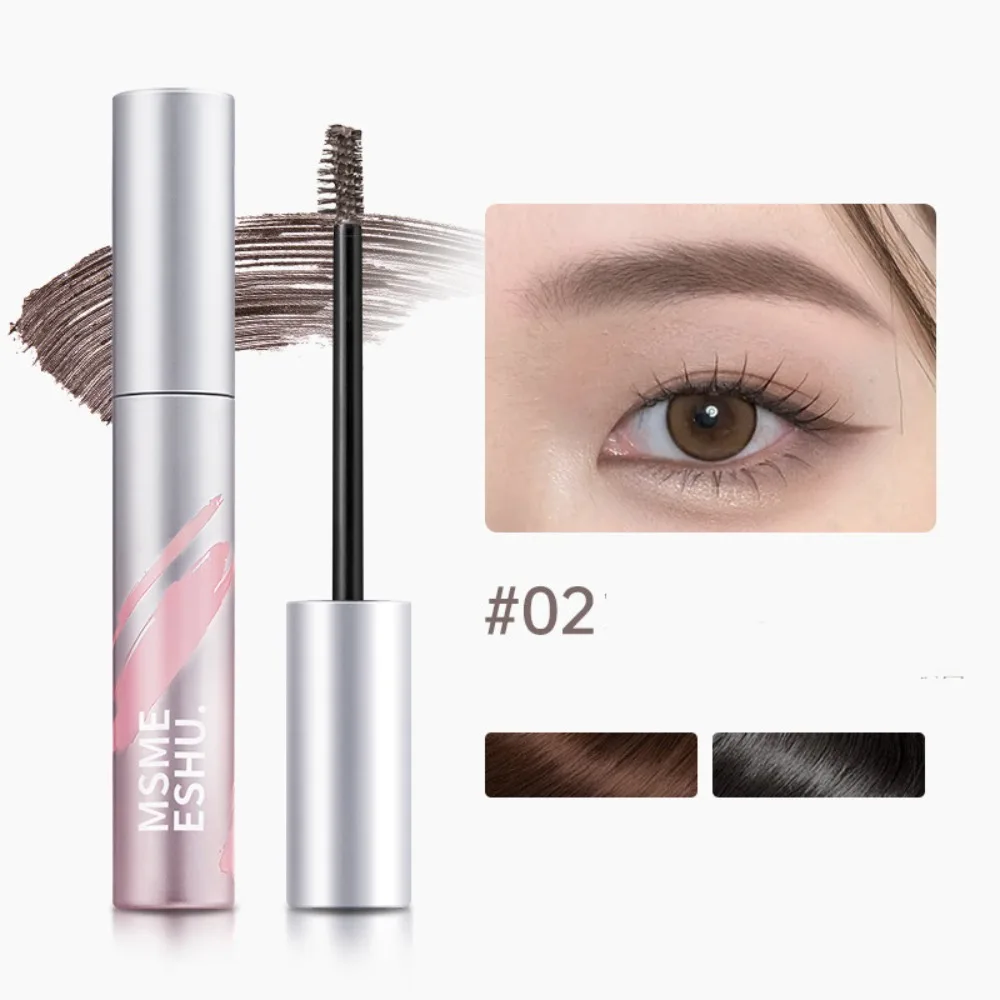 Creme de tintura de sobrancelha natural de longa duração com escova dobrável lápis de tintura de sobrancelha à prova d'água à prova de suor cosméticos