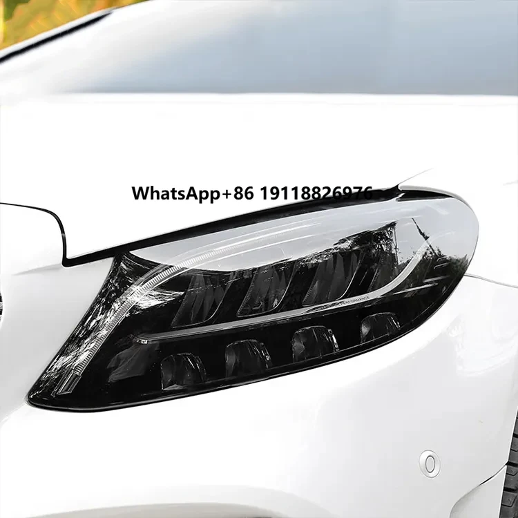 

Custom 30%VLT Dark Black TPU Car Headlight Film 99%UV Headlight Protection Film 0.3*15M Deep Black Self-healing Car Lamp Film