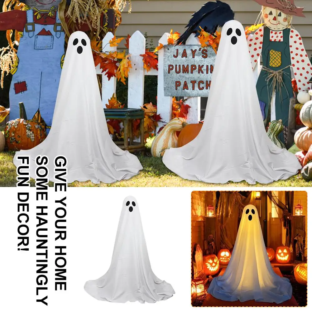 

Front Porch Ghost Halloween Party Decorations Steady Porch Yard Ghost Halloween Standing Atmosphere Decorations Q1V6