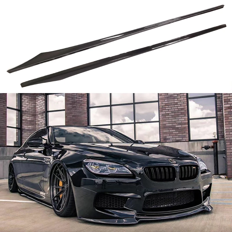 V style carbon fiber side skirt for 6 series F06 F12 F13 M6 2012-2016 two-door four-door sedan Auto parts