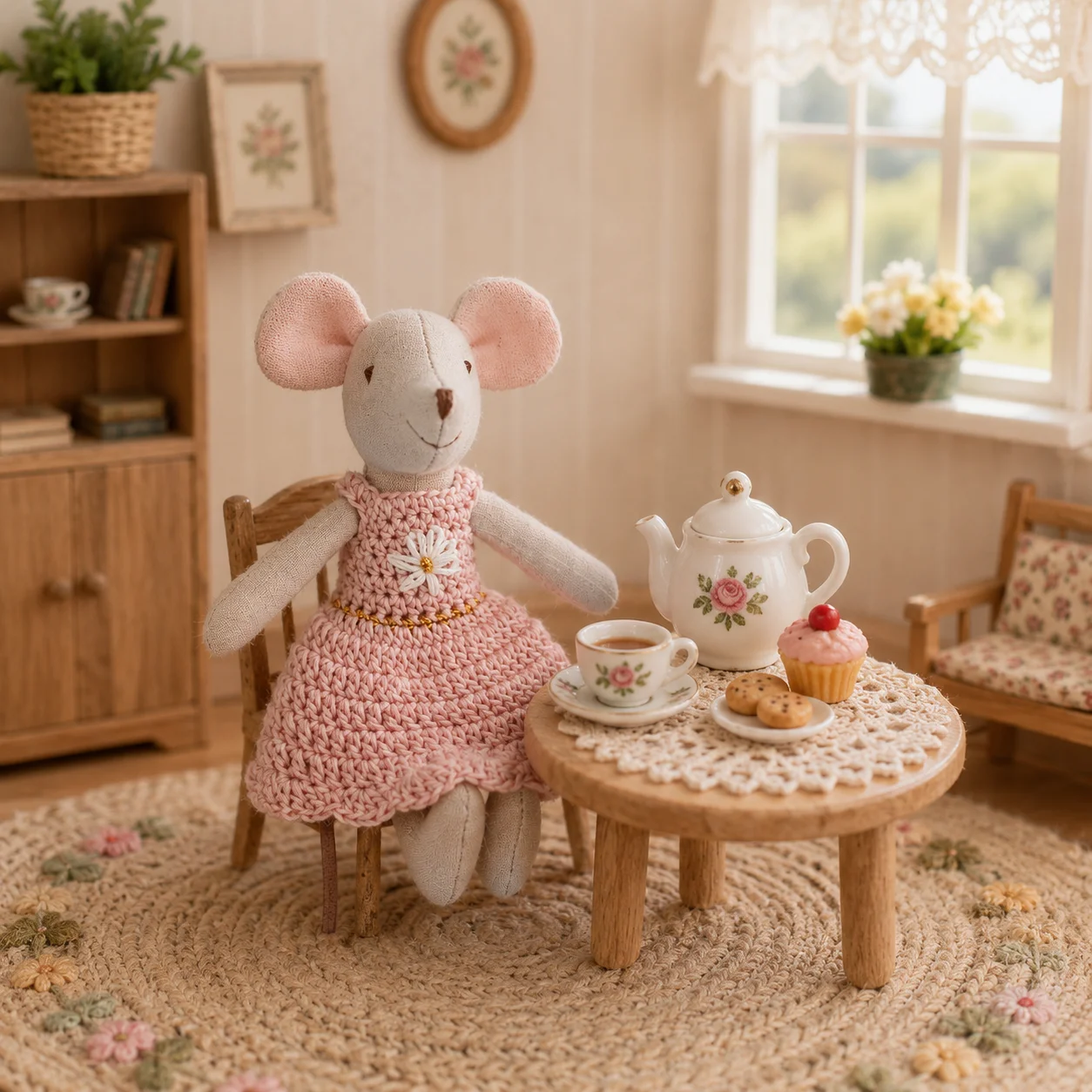 Boneka Tikus Rajut Buatan Tang - Baby Nursery Uniform ulasan dan harga