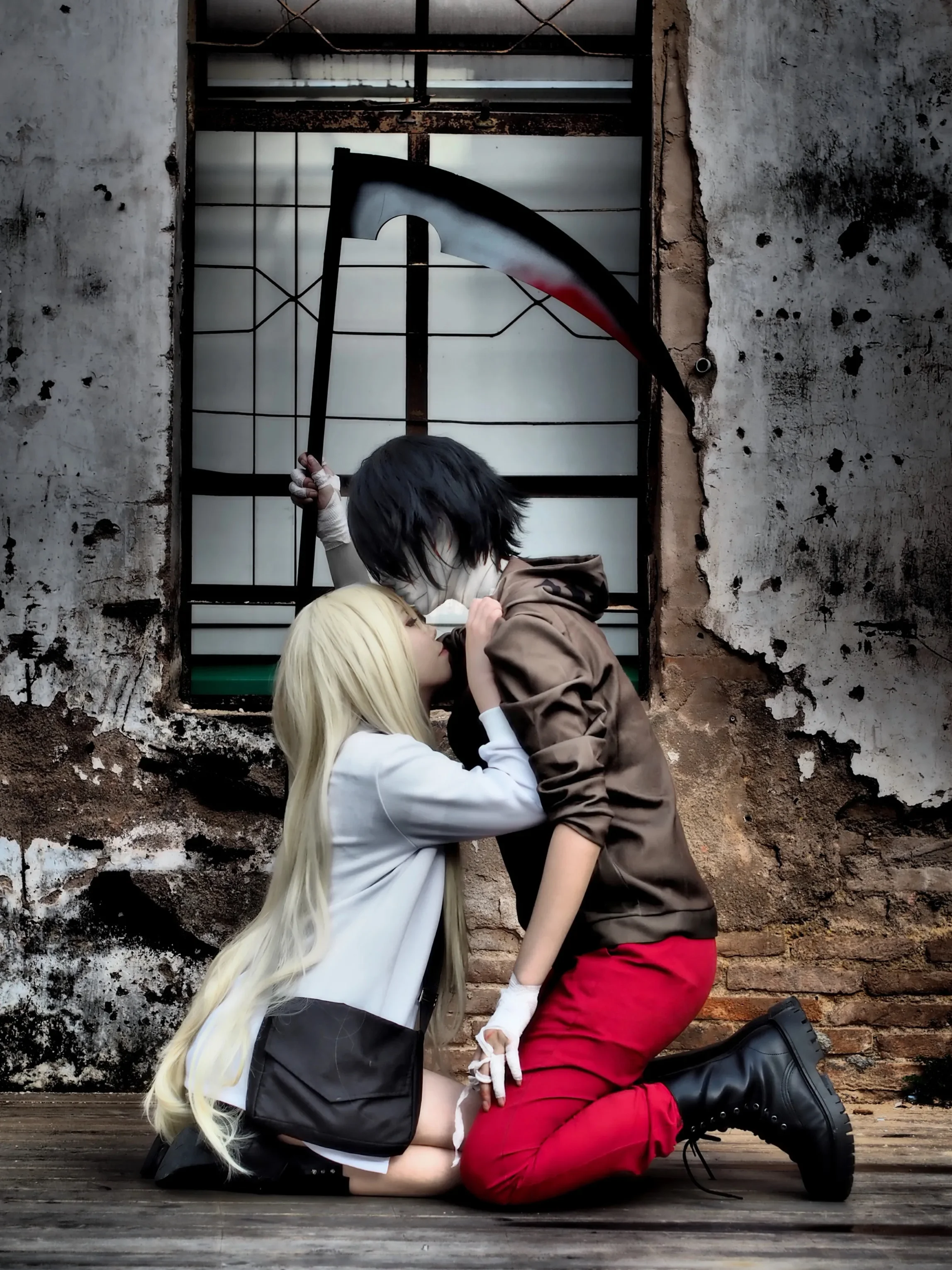 Game Angels of Death Isaac·Foster Zack Sickle Prop Cosplay Replica Prop Halloween Carnival Custom Hand Made Props