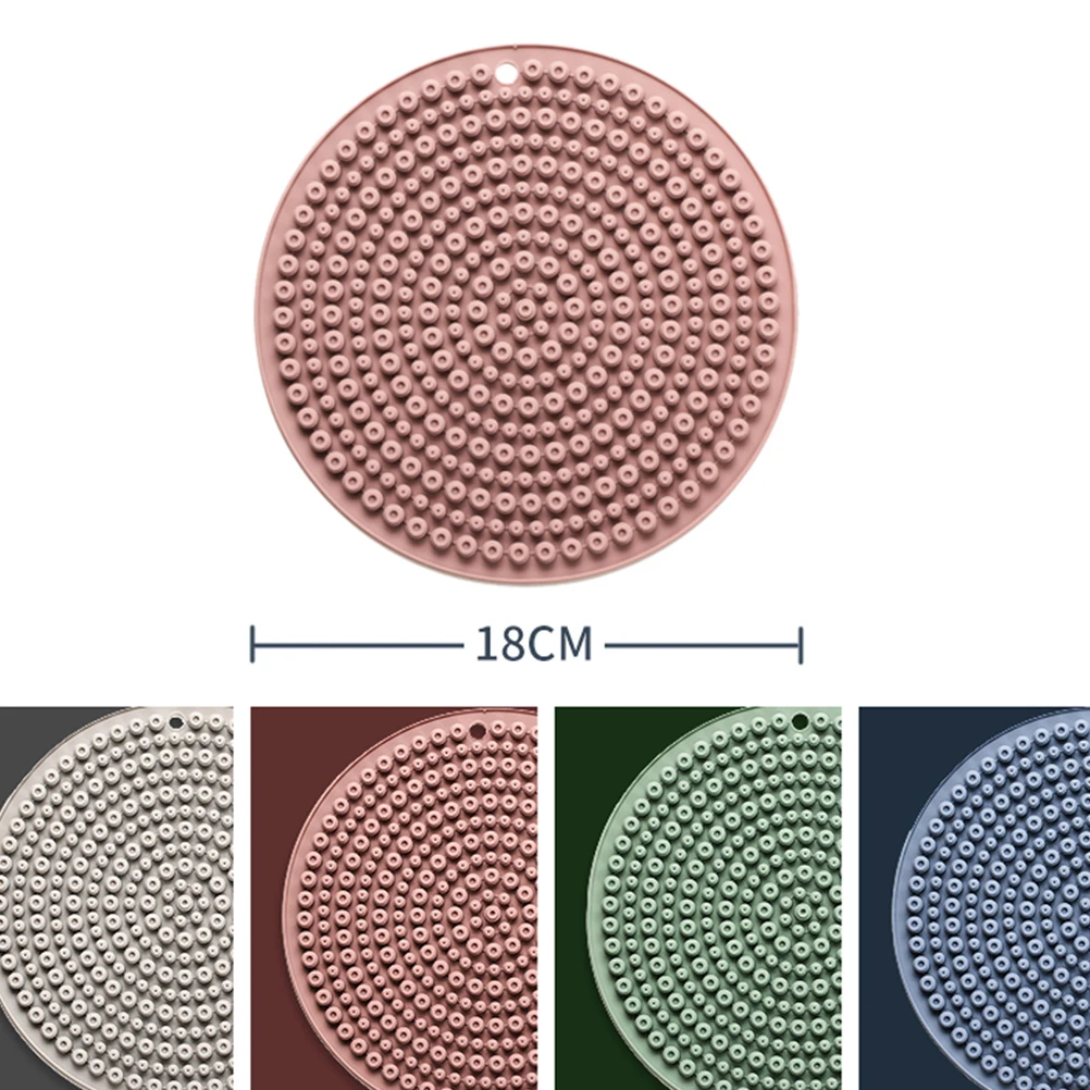 

2Pcs Silicone Heat Insulated Pad Non-Slip Craft Mat for Home Use Water-Resistant Easy Clean Grey Silicone Table Mat