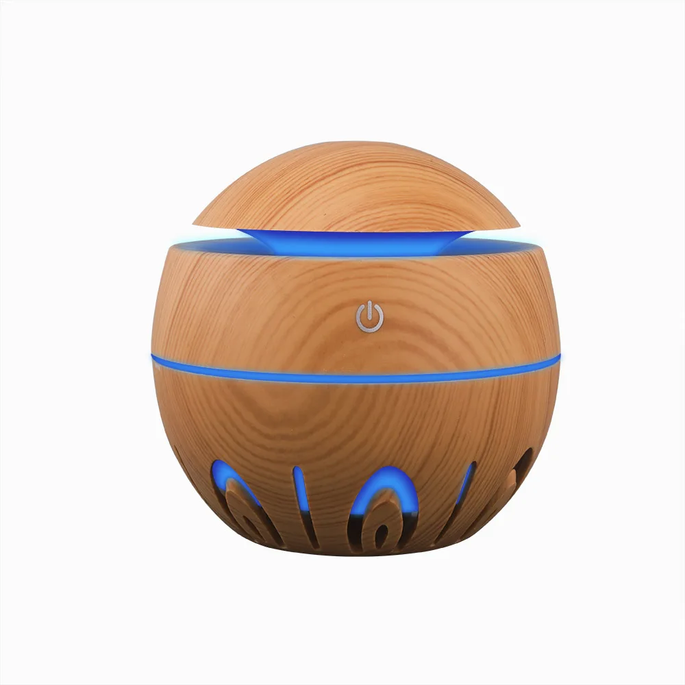 130ML Wood Air Humidifier Electric Ultrasonic Aroma Diffuser Essential Oil Aromatherapy Cool Mist Maker USB Humidifier For Home