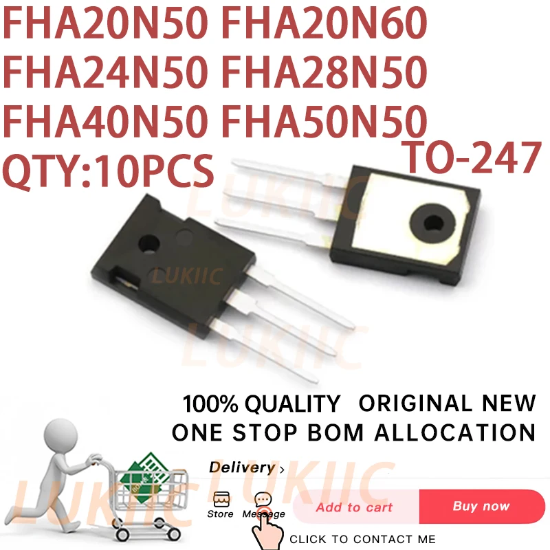 (10PCS) 100% New FHA20N50 FHA20N60 FHA24N50 FHA28N50 FHA40N50 FHA50N50 20N50 20N60 24N50 28N50 40N50 50N50