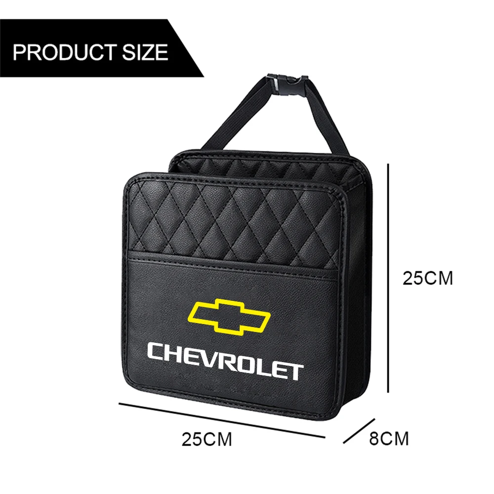 PU Leather Car Seat Back Hanging Storage Bag Auto Accessories for Chevrolet Cruze Malibu Camaro Colorado Trax Silverado Corsa